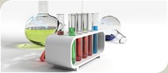 Test tubes and lab equipment